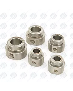 Front facing image of our different tooling size Die Seat Cleaners and Die Insertion Rings